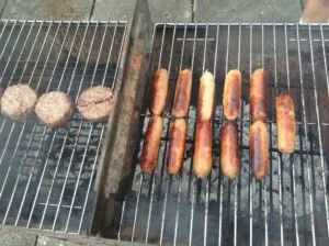 Sausages cooked to perfection